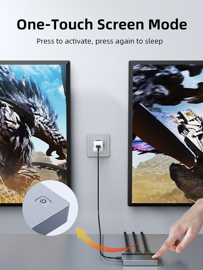 كابل تايم موزع HDMI بدقة 4K و60 هرتز، مدخل واحد ومخرجان لشاشتين - Image 2